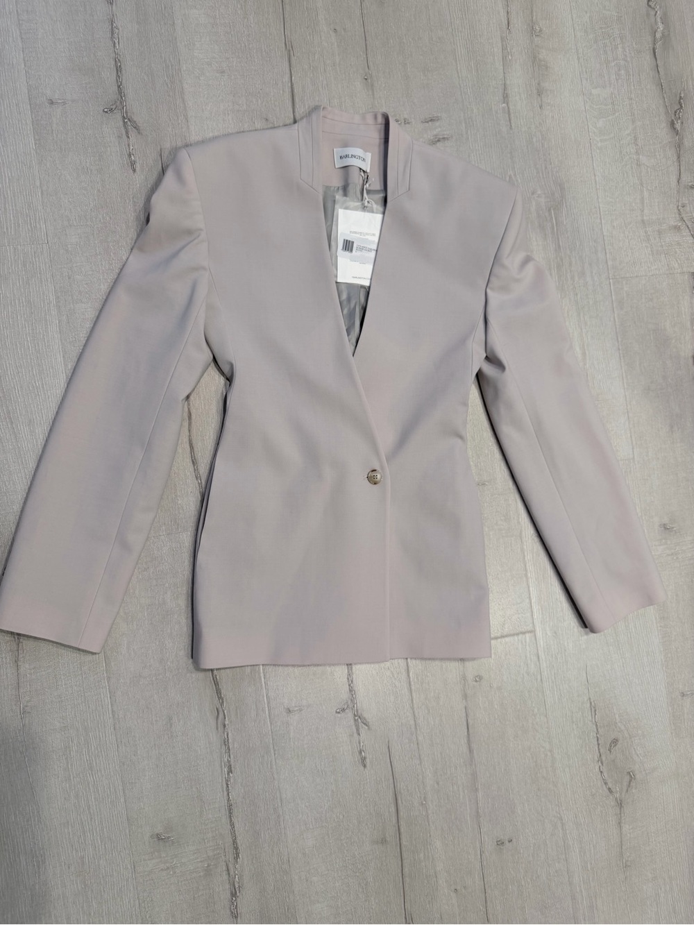 BRAND NEW-16Arlington size 6 Structured Single-Button Elenor jkt women- Putty